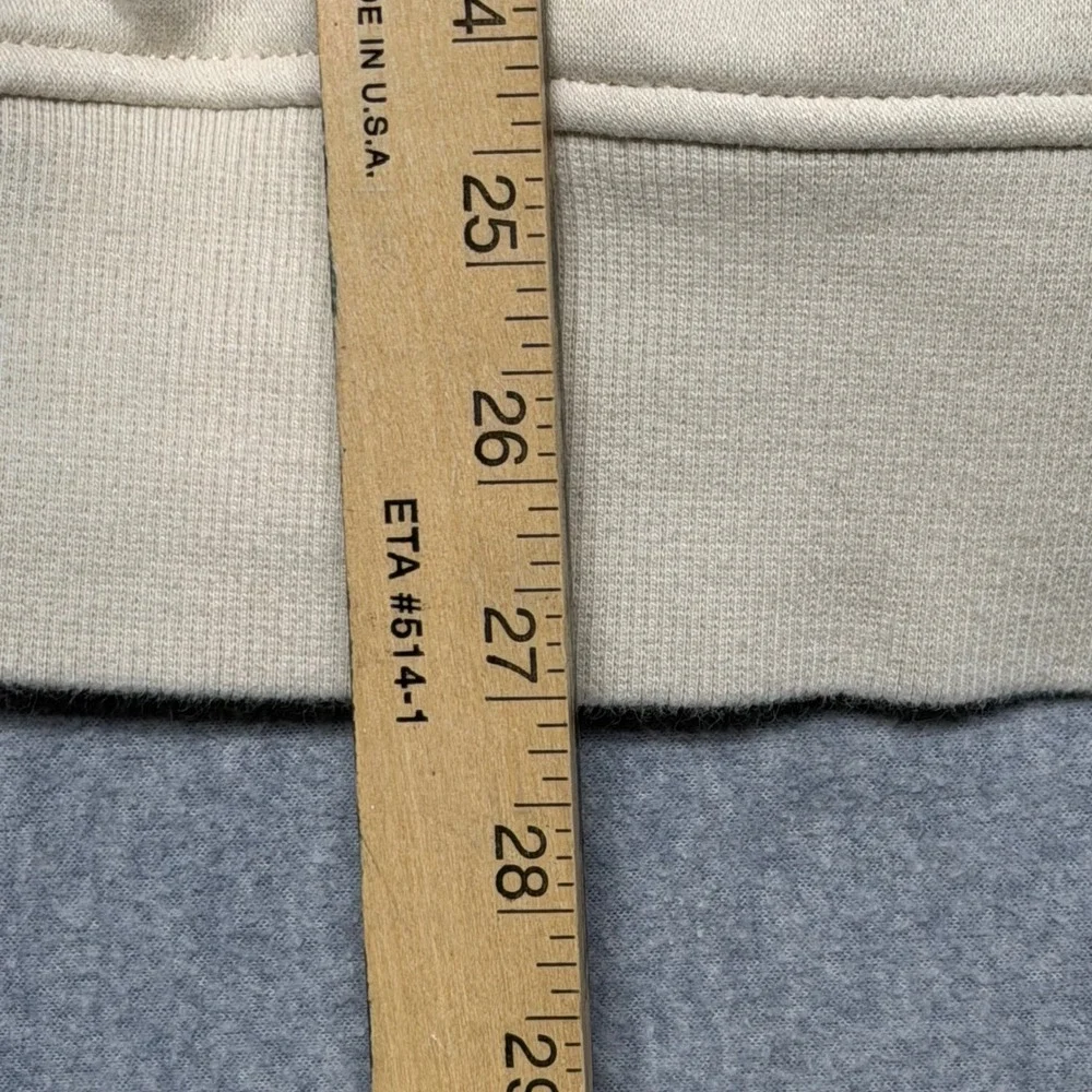 True Religion Mens Cream Full Zip Horseshoe Logo Fleece Hoodie Size Large L